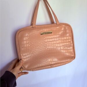 Vince Camuto Blush Croc-Embossed Cosmetic Case